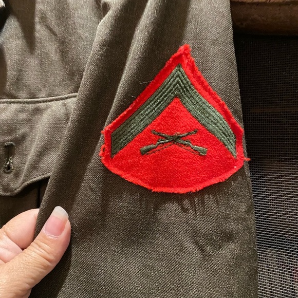 Men's vintage Military Field Jacket - Olive Green - Picture 2 of 8